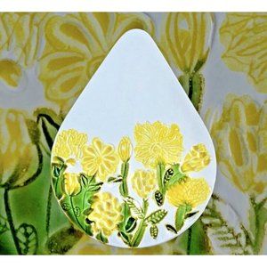 1970's Signed Retro Trivet Wall Art Bennington Pottery  Vtg Boho Kitchen Decor